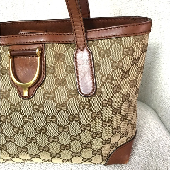 Gucci authentic brown monogram canvas tote bag - Picture 4 of 15